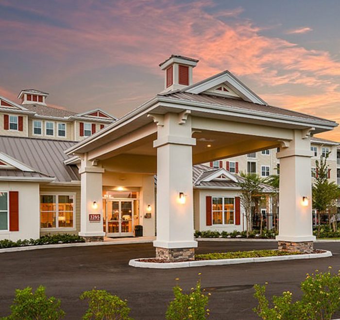 Monterey Pointe Market Rate Senior Living Apartments entrance area