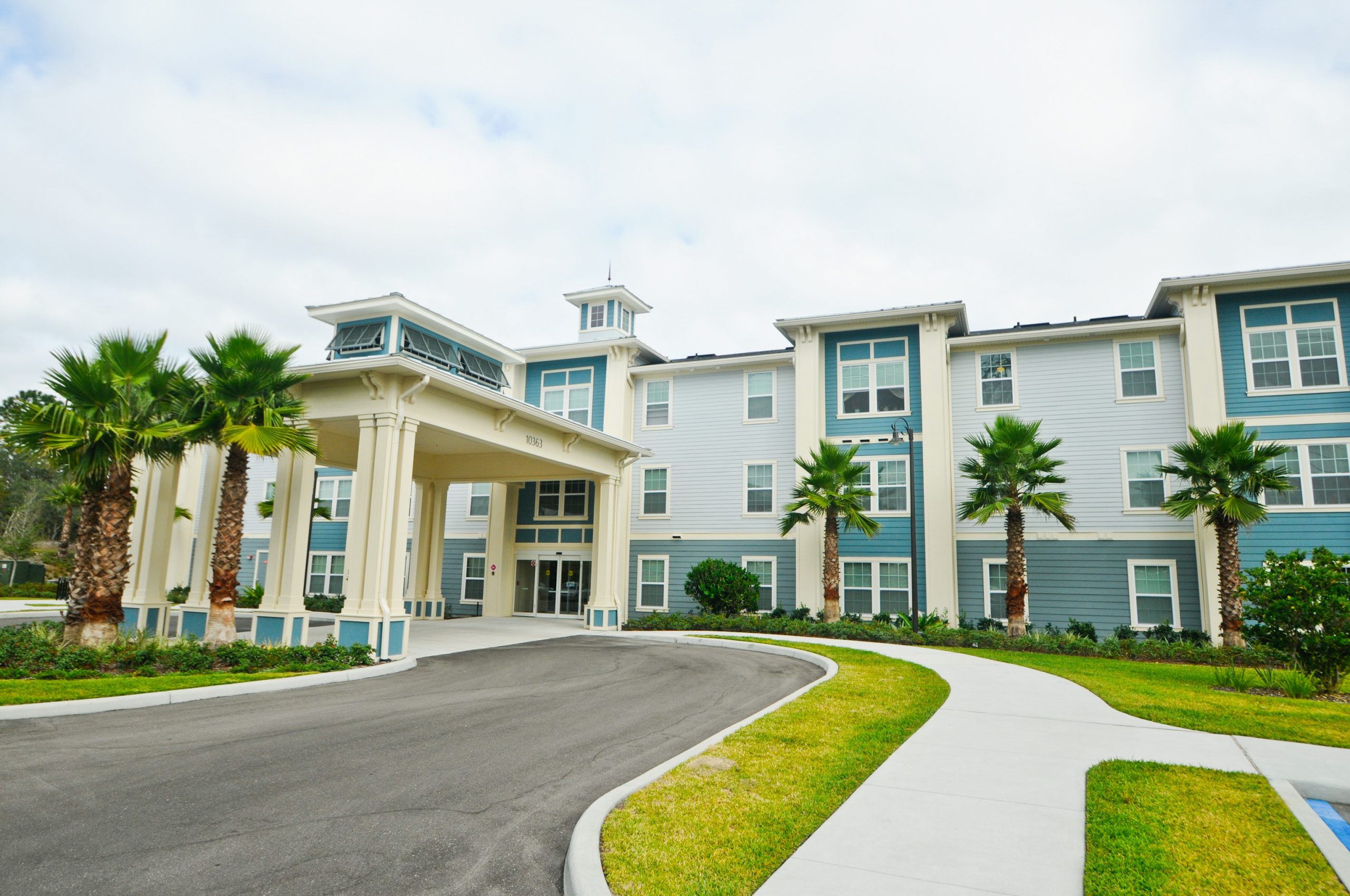 Senior living facility entrance in florida
