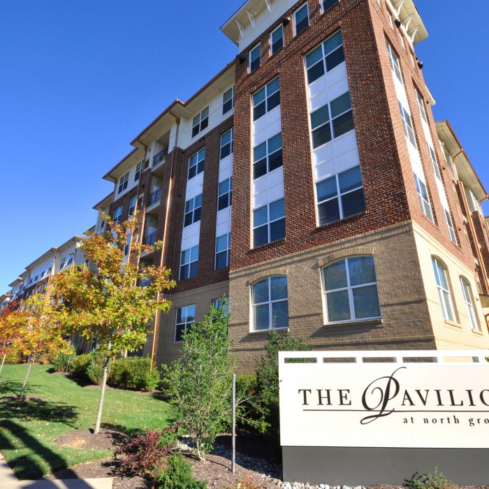 Multi story student housing singular brick building