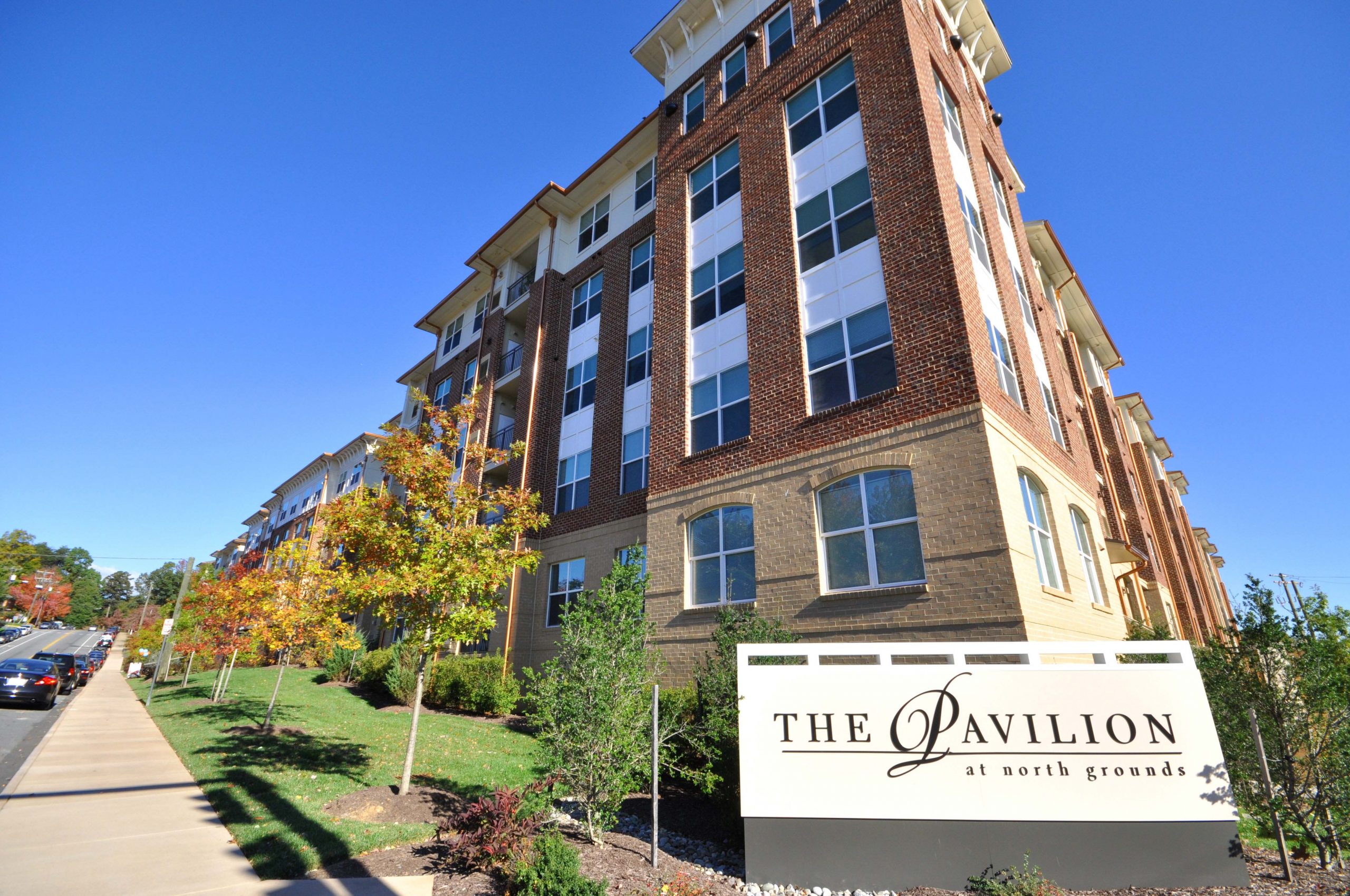 Multi story student housing singular brick building