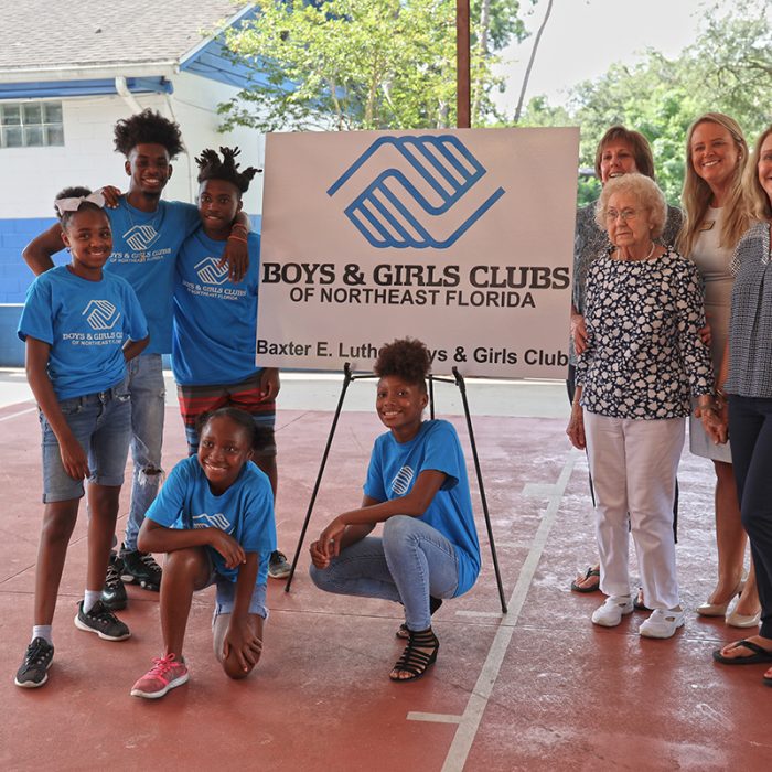Kids and employees at Boys & Girls Club Project by Summit Contracting Group