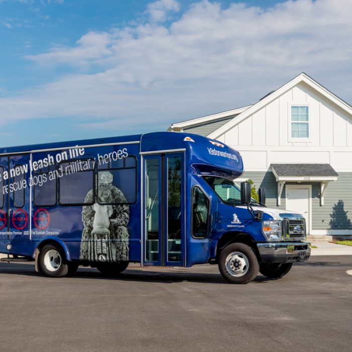 Company Bus of K9s For Warriors Project by Summit Contracting Group