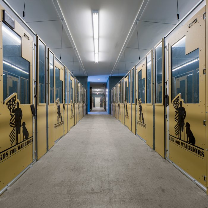 Kennel area for K9s For Warriors Project by Summit Contracting Group