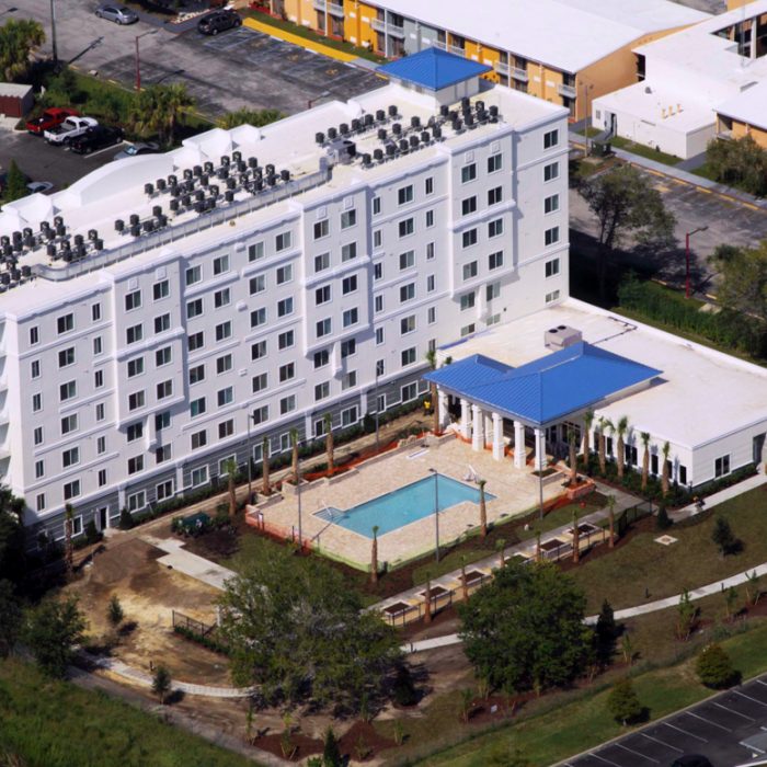 Madison Crossing Market Rate Senior Living Apartments aerial view