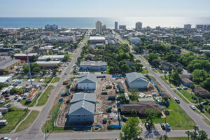 aerial view of jacksonville beach