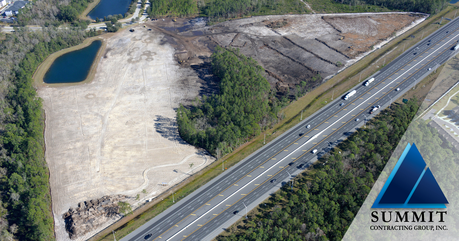 Aerial photo of construction site for Luxor Club Market Rate Apartments