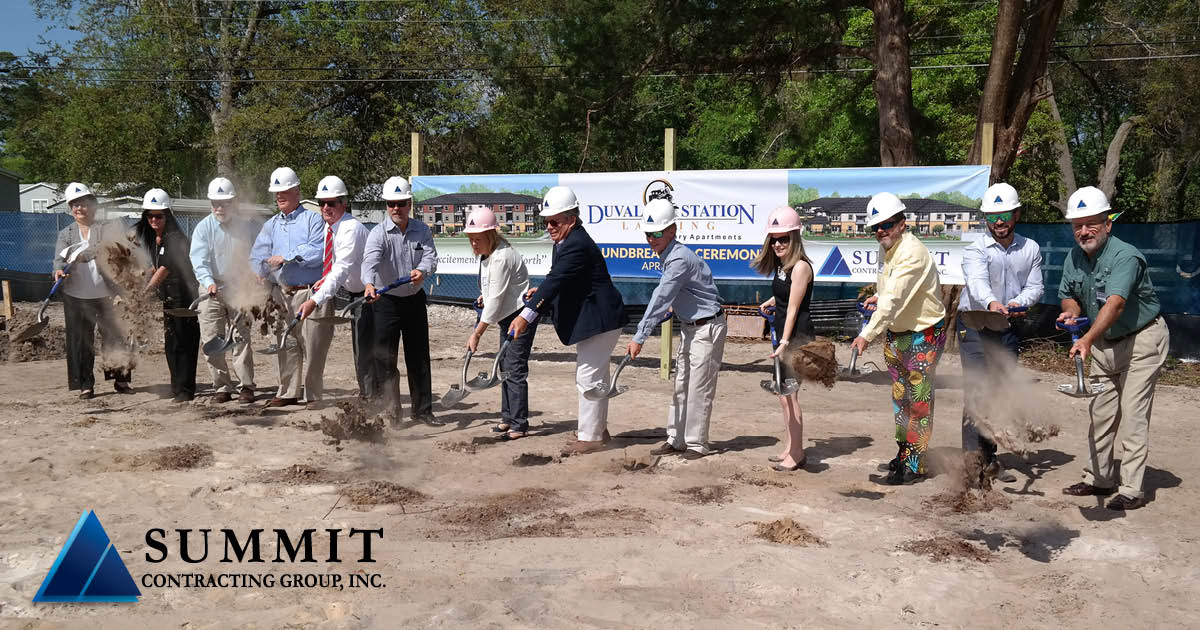 Photo of groundbreaking ceremony at Duval Station Landing HUD Apartments