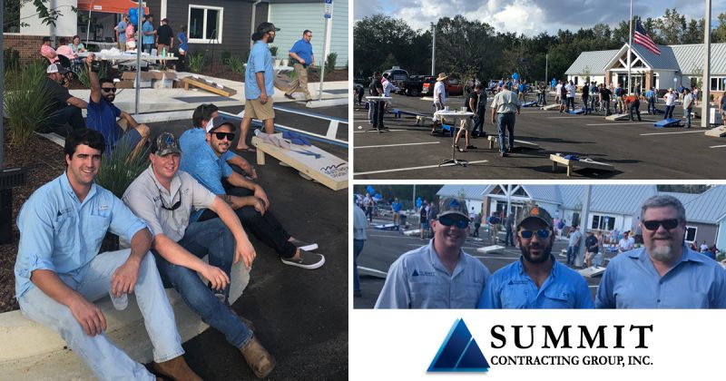 Collage of UNF Corn Hole Tournament