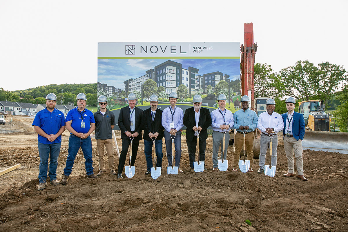 NOVEL Nashville Multifamily Groundbreaking Construction site event by Summit Contracting Group