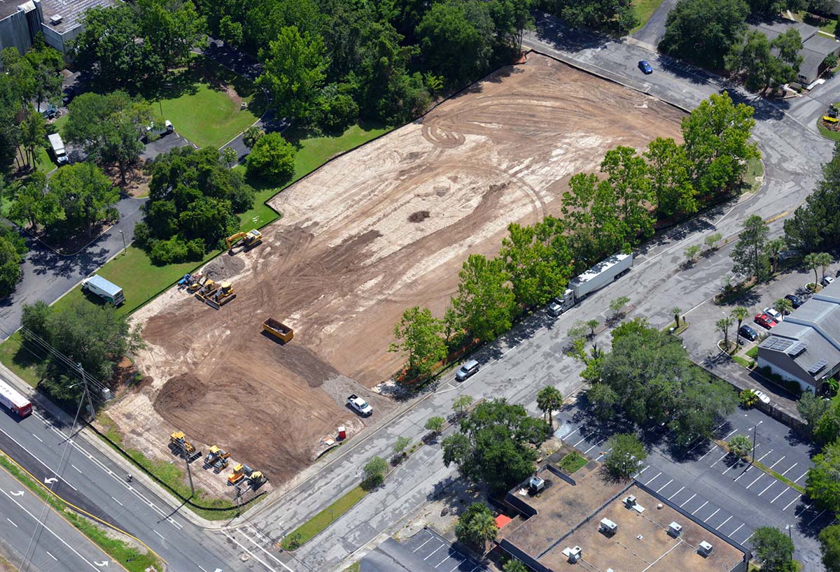 aerial view of Rise Gainesville construction site