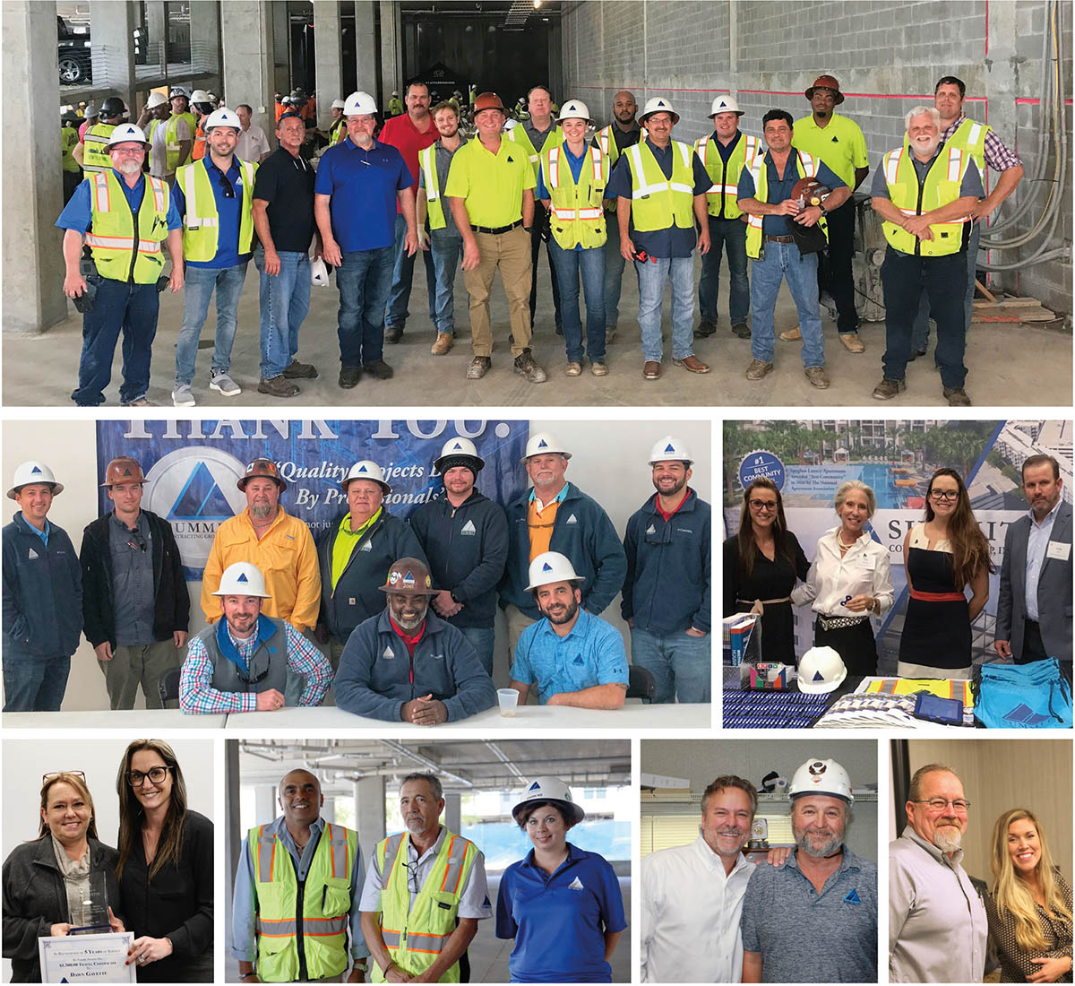 collage of employees at Summit Contracting Group