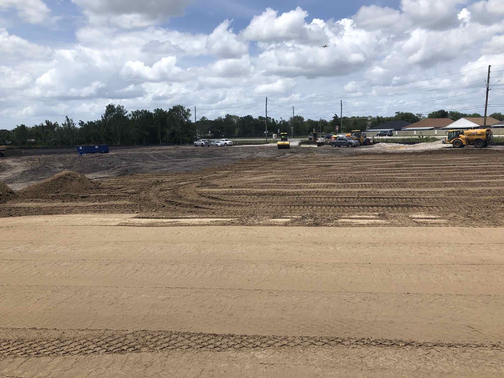 view of earth work at construction site