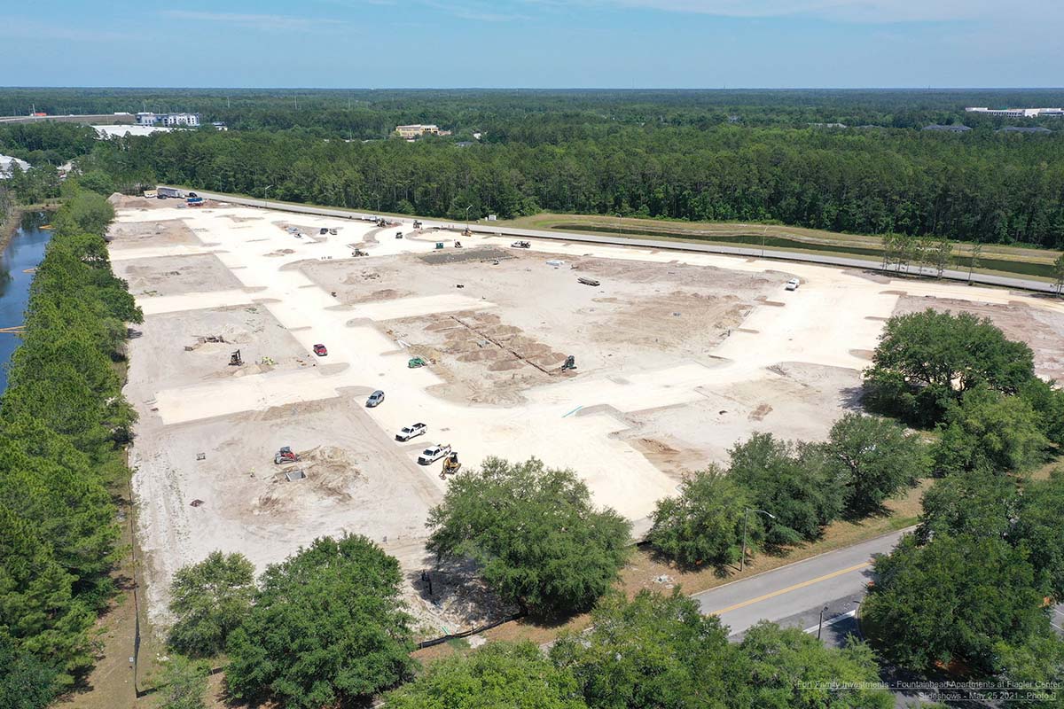 aerial photo of construction site